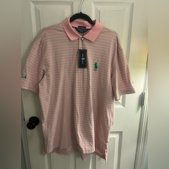 Ralph Lauren Other - NWT Performance Ralph Lauren Pink and Green Striped Polo Shirt sz L